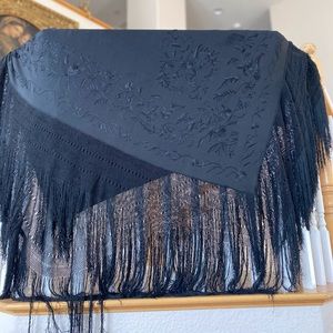 Antique Hand Embroidered Piano Scarf
